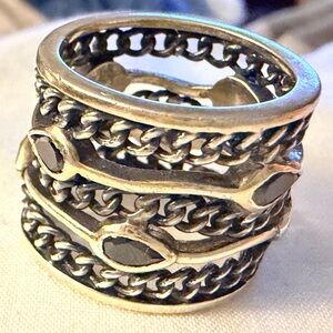 Melinda Maria Silver Chain Ring